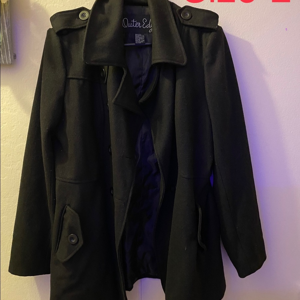 Outer Edge black Pea Coat Jacket in great condition!
